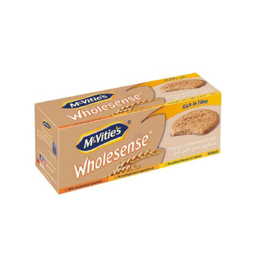 MCVITIES WHOLESENSE WHOLE WHEAT DIG 400G